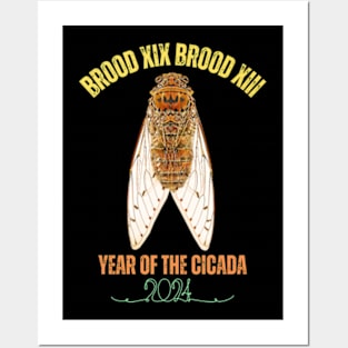 Cicada Lover Brood XIX Brood XIII Year Of The Cicada 2024 Posters and Art